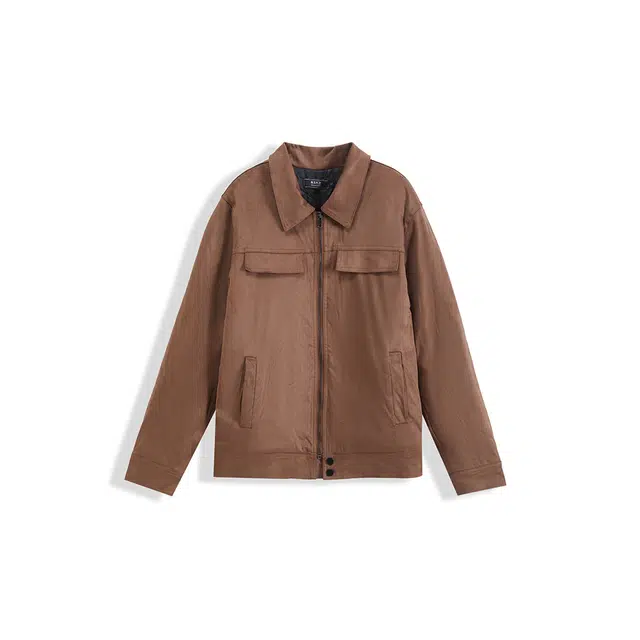 我是大卫 毛呢复古港风保暖加厚休闲夹克 男女同款