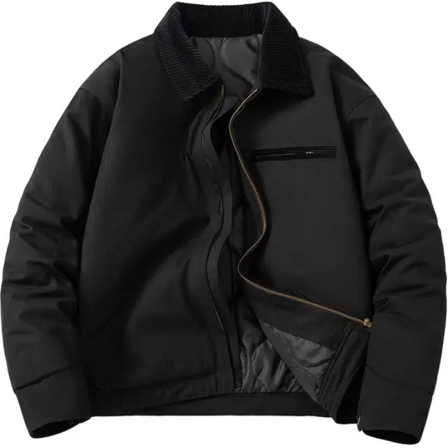 玉儿恋 日系复古底特律工装夹克棉衣宽松外套加厚飞行员棉服 男款