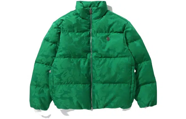 A BATHING APE Tonal Solid Camo Puffer Down Jacket