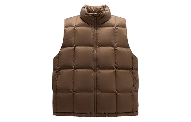 PEACEBIRD MEN Casual Vest Brown