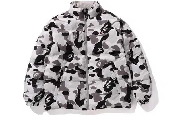 A BATHING APE Abc Camo Reversible Down Jacket
