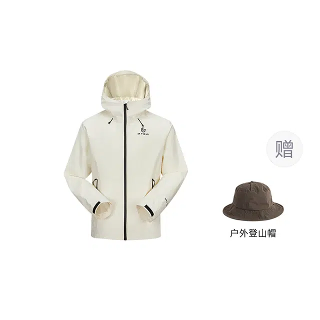 美特斯邦威  华夏之壳-林系列 户外防风防水轻量透气硬壳单层 冲锋衣 男女同款