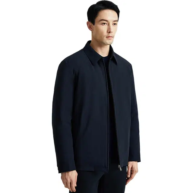 迪柯尼 商务休闲时尚百搭长袖羽绒服 男款 深宝蓝