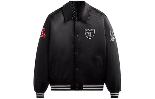 KITH x NFL FW23 Raiders Satin Bomber Jacket LogoLogo
