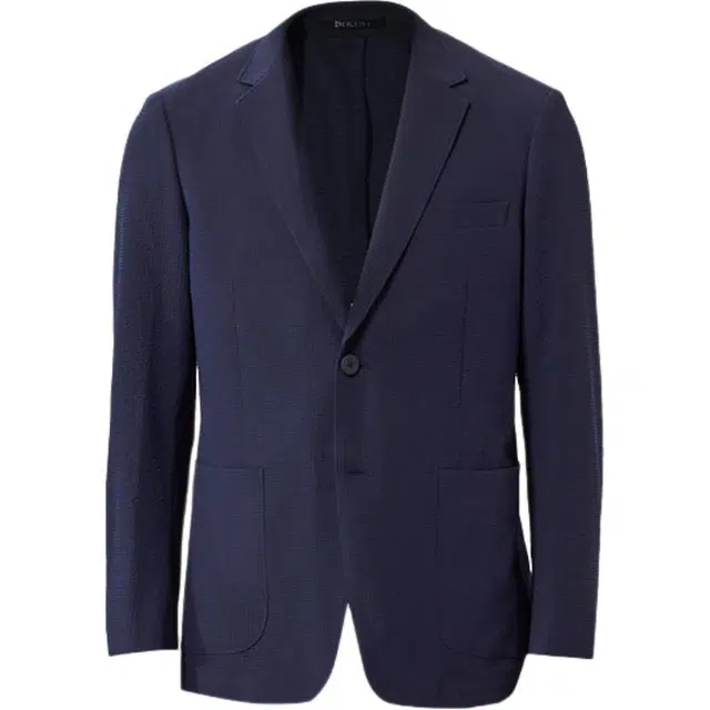 迪柯尼 都市系列 修身纯色时尚都市西装 男款 深宝蓝