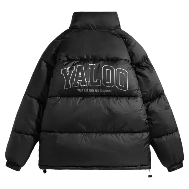 雅鹿 极简立领防风御寒保暖纯色加厚简约舒适保暖羽绒服 男女同款 黑色