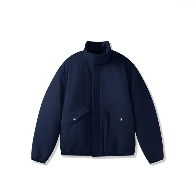我是大卫 日系简约纯色立领保暖加厚休闲棉服 男女同款