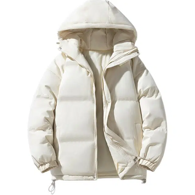极限涡轮 纯色连帽面包服加厚保暖外套简约百搭棉服 男女同款