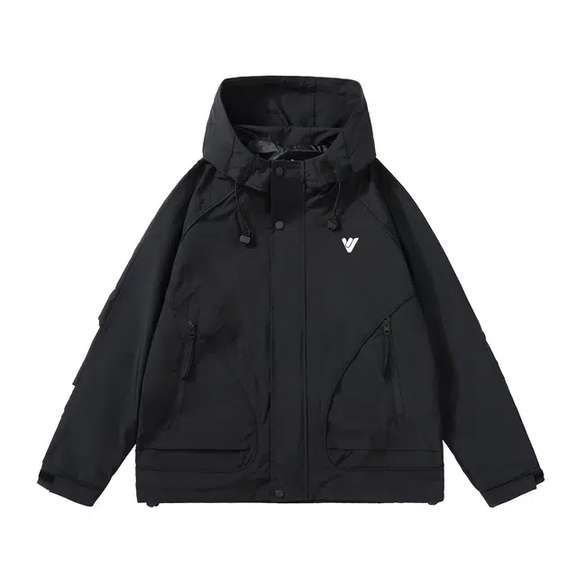 雅鹿  美式潮牌户外运动防风防水宽松休闲工装夹克外套 冲锋衣 男女同款