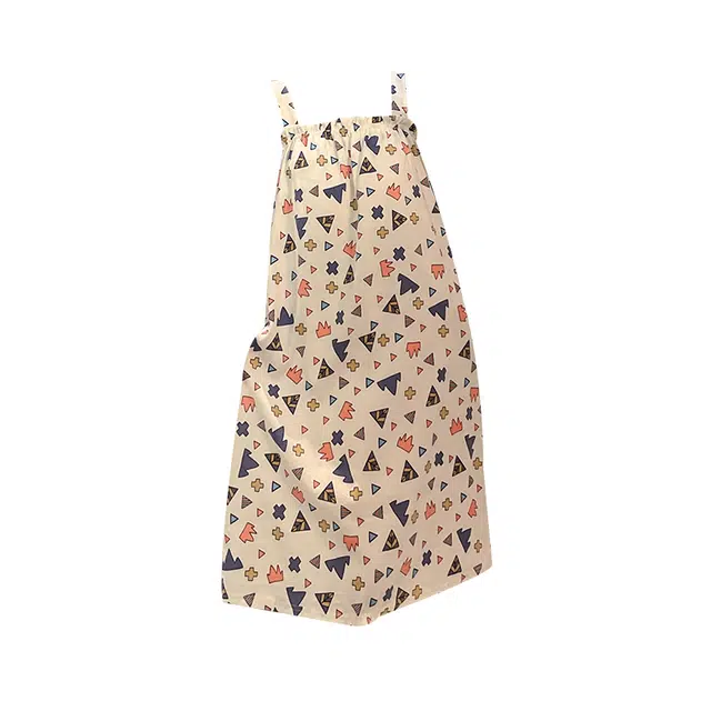 欧诗帛 印花满印带胸垫微弹透气无袖睡裙 女款 杏色