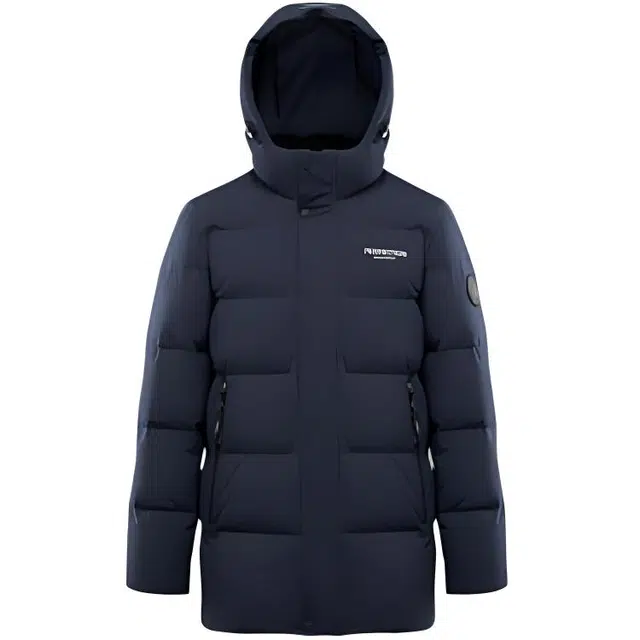 波司登 纯色连帽拉链厚款长袖羽绒服 男款