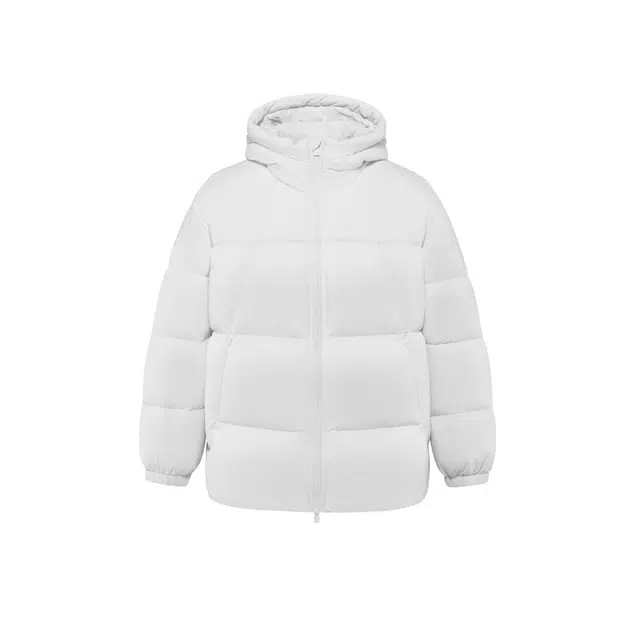 森马 纯色保暖宽松无帽立领羽绒服 男款