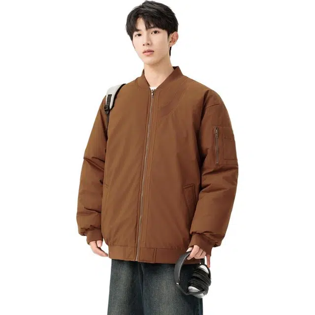 极限涡轮 纯色加厚简约百搭棉服 男女同款