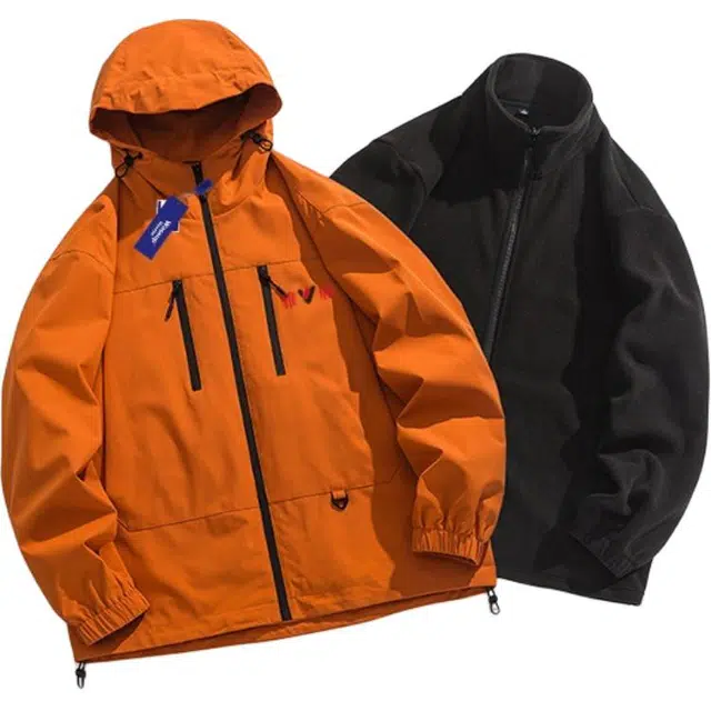 雅鹿  可拆卸两件套防风防水徒步爬山 冲锋衣 男女同款