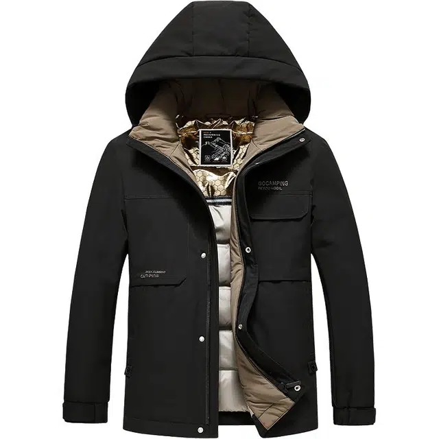 雅鹿 可脱卸帽石墨烯内里商务休闲羽绒服 男款