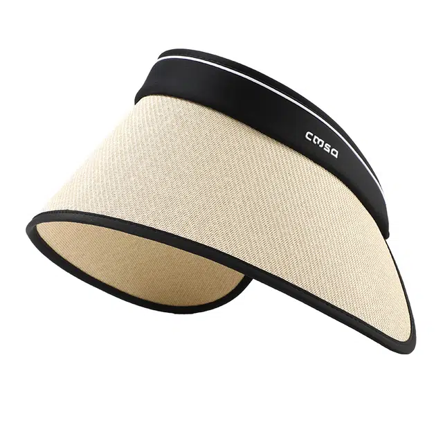 南极人 可折叠夏季草编空顶帽子环绕式防紫外线大帽檐遮阳帽户外骑行出游沙滩遮脸太阳帽 轻薄款 防晒帽 女款