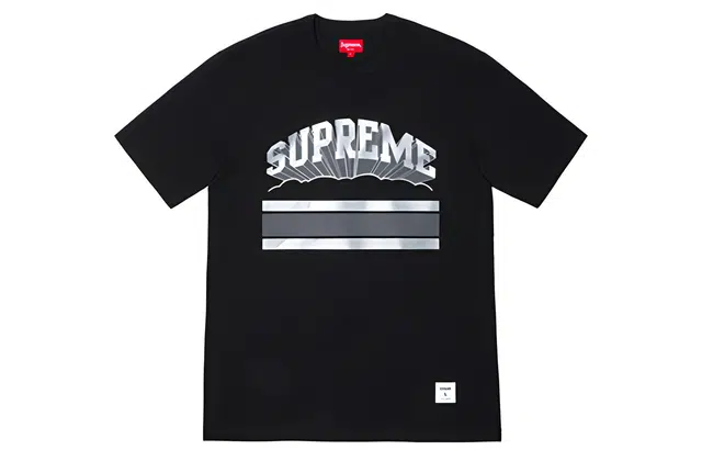 Supreme SS19 Cloud Arc Tee Black logoT