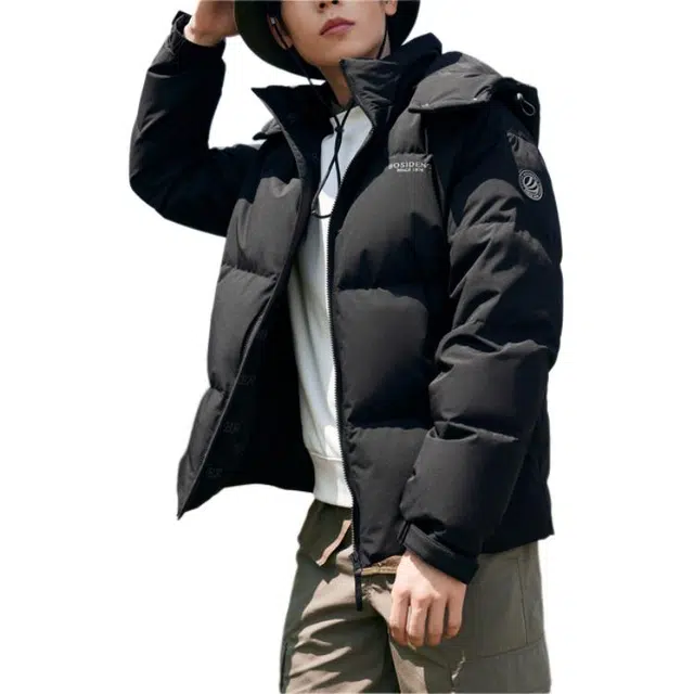 波司登 纯色舒适休闲羽绒服 男女同款 黑色