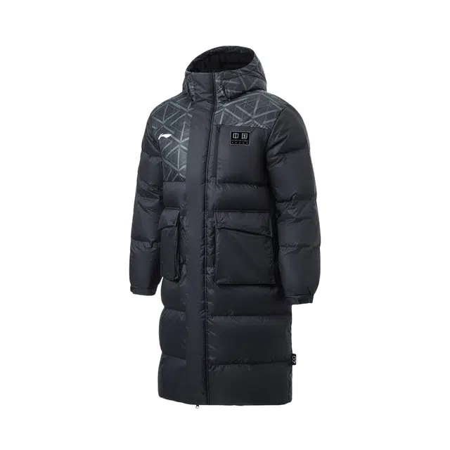LiNing Ping Pong Series Long Down Jacket Black