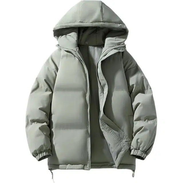 极限涡轮 纯色连帽面包服加厚保暖外套简约百搭棉服 男女同款
