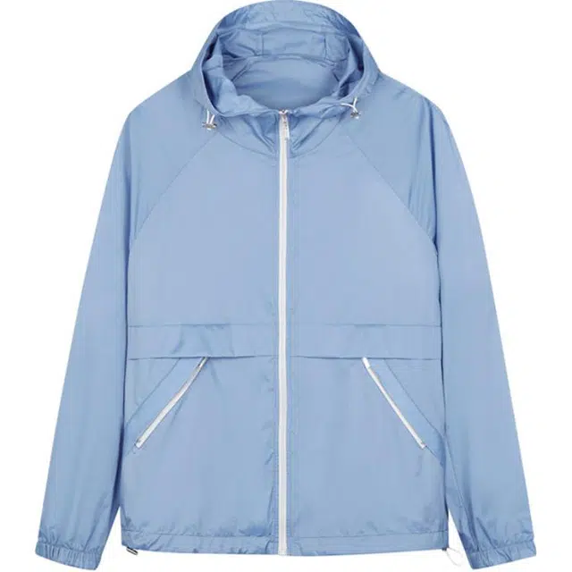 才子 时尚休闲百搭连帽长袖夹克外套 男款 浅蓝色