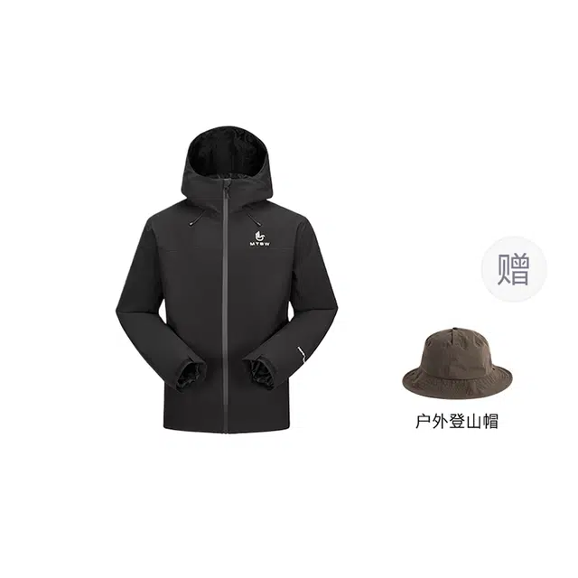 美特斯邦威  华夏之壳-林系列 户外防风防水轻量透气硬壳单层 冲锋衣 男女同款