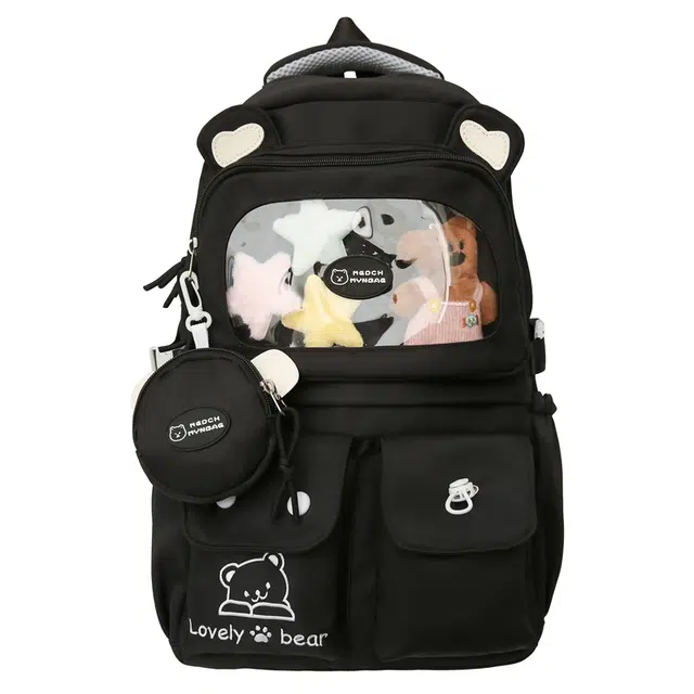 恒源祥 日系书包女初中生小清新原创背包森系百搭 尼龙 双肩包 常规 男女同款情侣款 多色