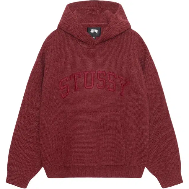 Stussy FW24 FELT PATCH KNIT HOODIE
