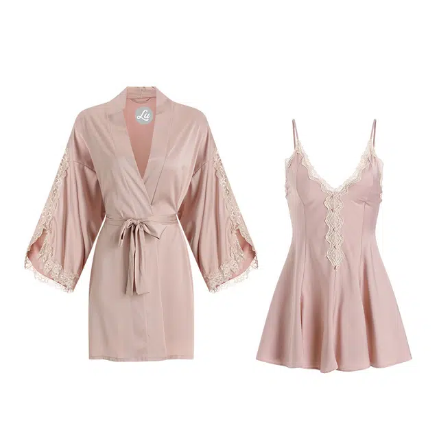 潞优野 性感高级感带胸垫睡衣套装 女款