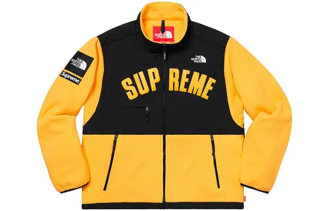 Supreme x The North Face Arc Logo Denali Fleece Jacket Yellow