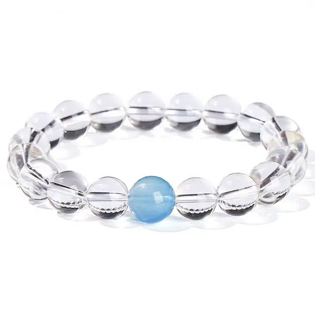 陌阡雪 【前程似锦 学业上岸】转运珠小清新显白高级感时尚百搭精致温柔#好运天然 白水晶 手串 男女同款情侣款