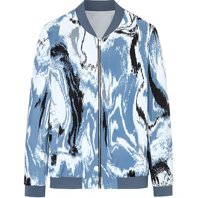 才子 亲肤舒适时尚夹克外套 男款 蓝色