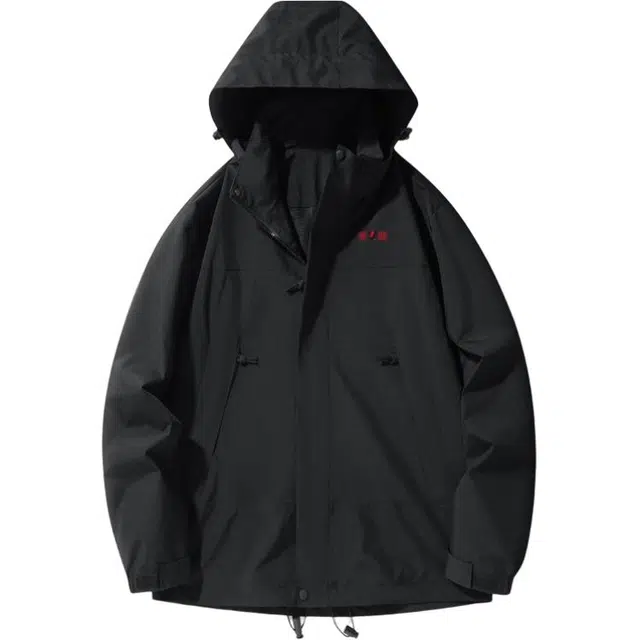 雅鹿  薄款登山连帽  防水防风防紫外线透气耐磨保暖速干超轻伪装掩护防虫防静电抗菌轻量防泼水吸湿排汗防寒防雨冲锋衣 男女同款