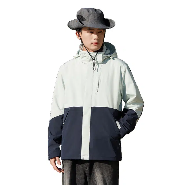 玉儿恋  登山户外连帽百搭  防水防风冲锋衣 男女同款