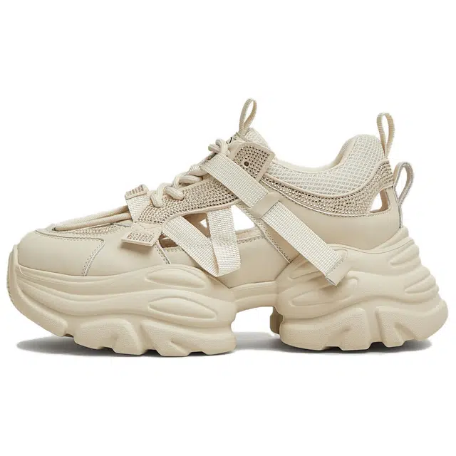 他她 合成革 厚底时尚百搭舒适 低帮 老爹鞋 女款