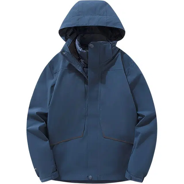 雅鹿  羽绒内胆三合一可拆卸两件套滑雪外套户外登山服  防水防风防紫外线透气耐磨保暖速干超轻防虫防静电防寒防雨冲锋衣 男款