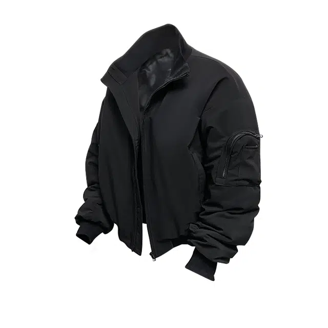 寻星记 美式复古潮流宽松百搭立领工装飞行服教练款棉服 男女同款