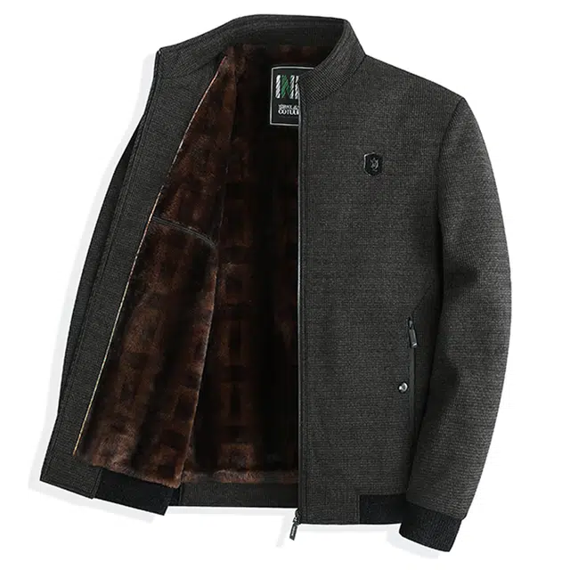 雅鹿 立领拉链商务休闲夹克外套 男款