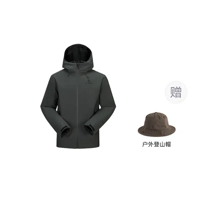 美特斯邦威  华夏之壳-林系列 户外防风防水轻量透气硬壳单层 冲锋衣 男女同款