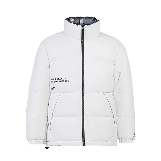 New Balance Ivory White Reversible Down Jacket
