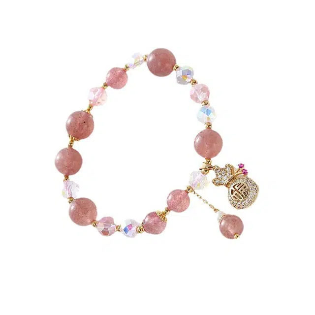 骊碧 香港轻奢小众高级感钱袋串珠饰品配饰高档浪漫有意义 表白仪式感 仿水晶 手串 女款