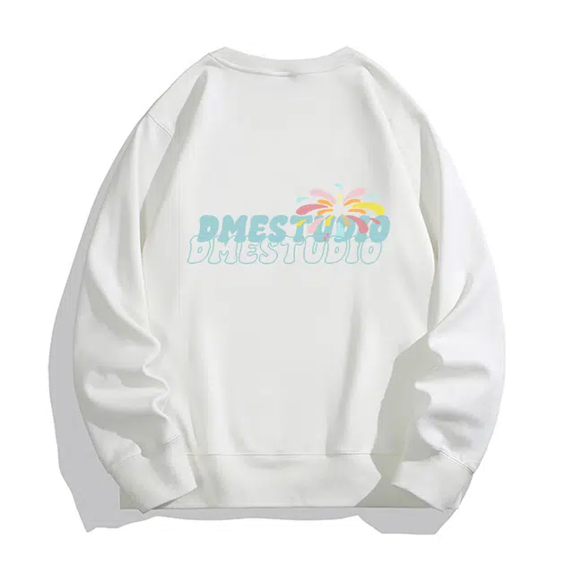 【dme】 潮牌高街创意美式镂空字母个性印花休闲圆领百搭宽松设计款舒适情侣装长袖春款卫衣 男女同款