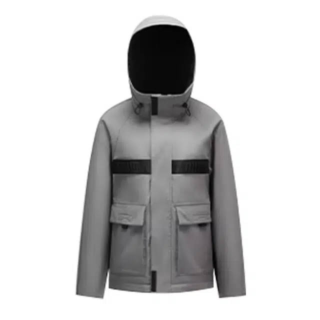 鸭鸭 工装风拼色立领连帽长袖羽绒服 男款