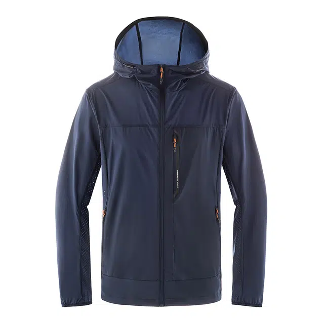 探路者 纯色胸口拉链轻薄透气防晒服 男款