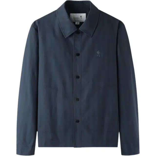 与狼共舞 翻领休闲商务夹克外套 男款 深蓝