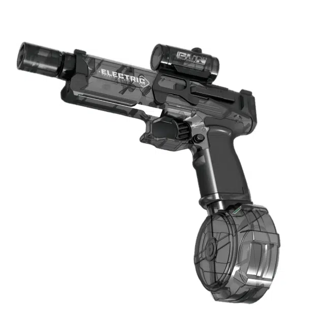 古欧 电动火光手自一体水枪大容量弹夹 超远射程  枪型玩具