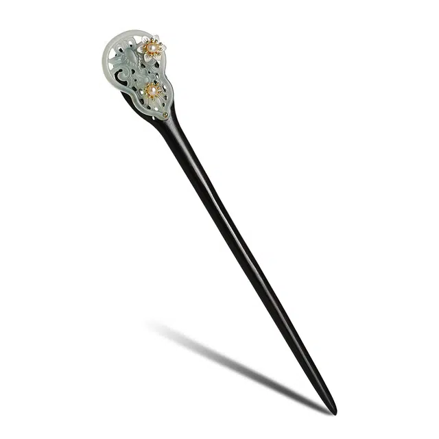 【簪定一生】 凤凰涅磐 新中式檀木簪子 葫芦发饰 古典优雅汉服搭配 原创设计小众高级感#好运 黑檀 发簪 女款