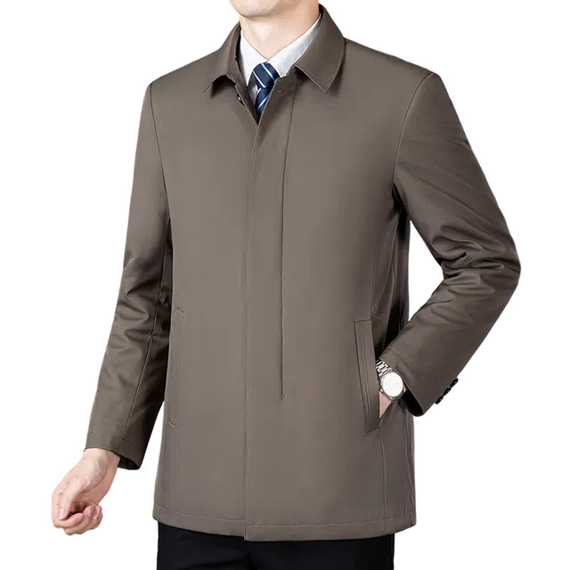 雅鹿 商务休闲宽松翻领长袖夹克外套 男款