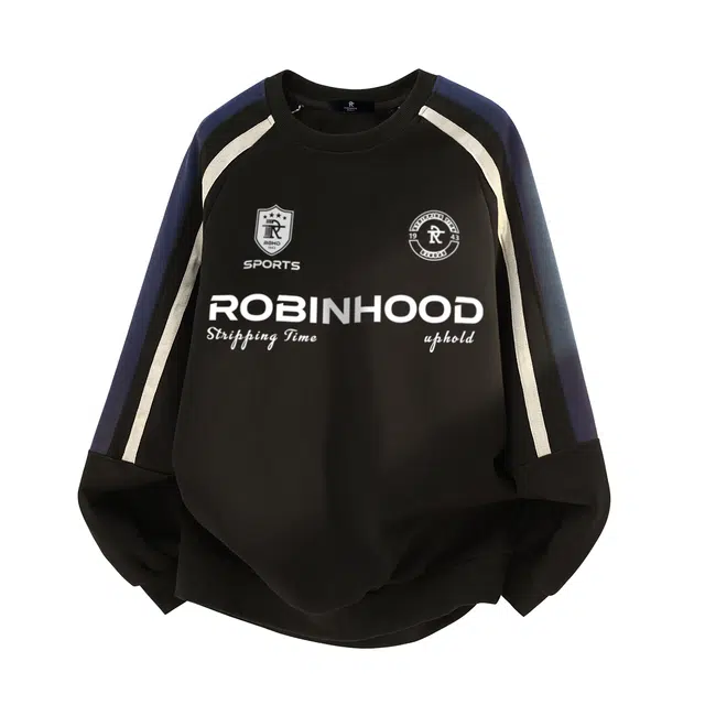 ROBINHOOD Retro Colorblock Logo Sweatshirt