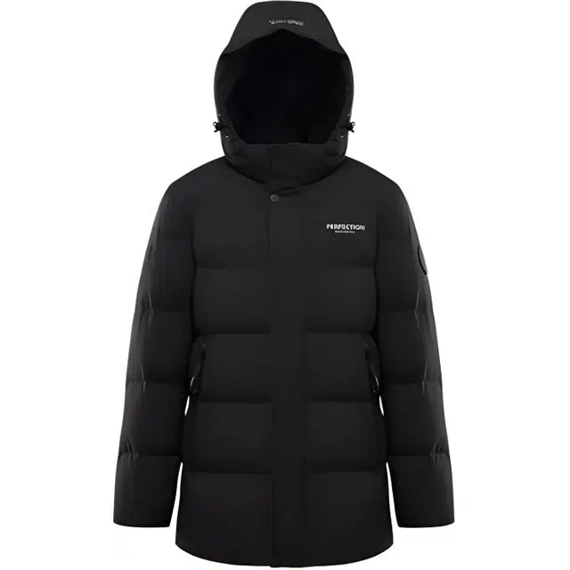 波司登 纯色连帽拉链厚款长袖羽绒服 男款